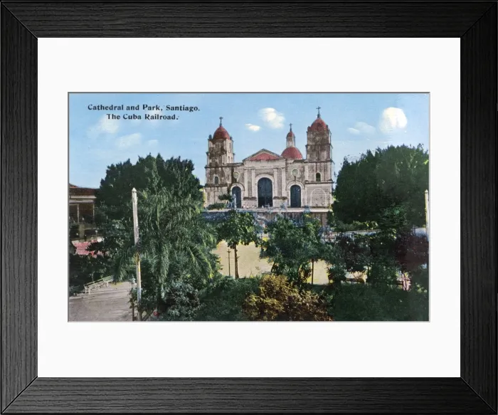 Framed Print : Cathedral and Park, Santiago de Cuba, Cuba Framed Print : Cathedral and Park, Santiago de Cuba, Cuba