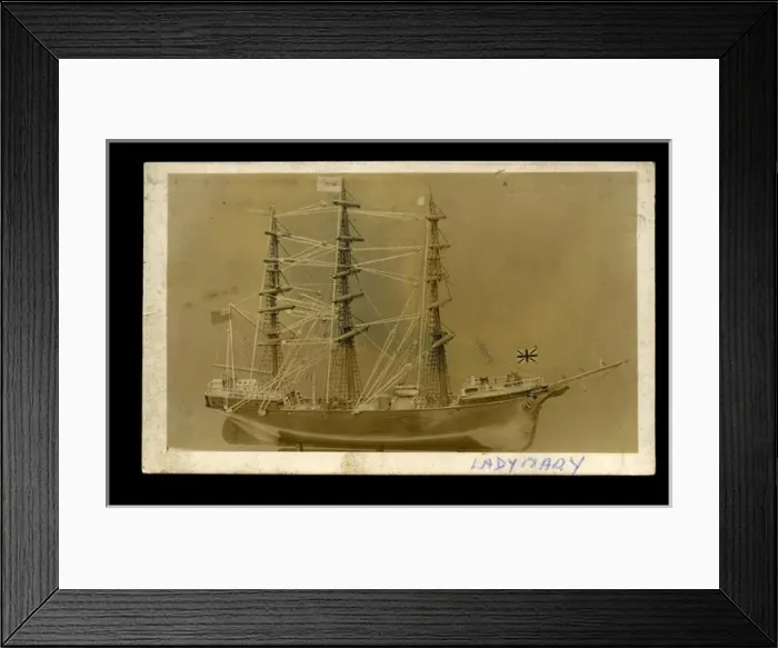 Framed Print : Model of sailing vessel Lady Mary Framed Print : Model of sailing vessel Lady Mary