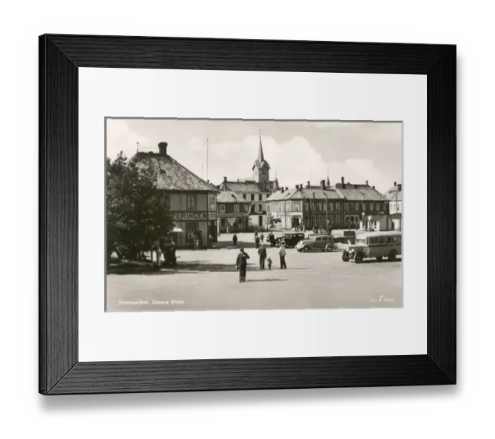 Framed Print : View of Oscars Plads, Hammerfest, Norway Framed Print : View of Oscars Plads, Hammerfest, Norway
