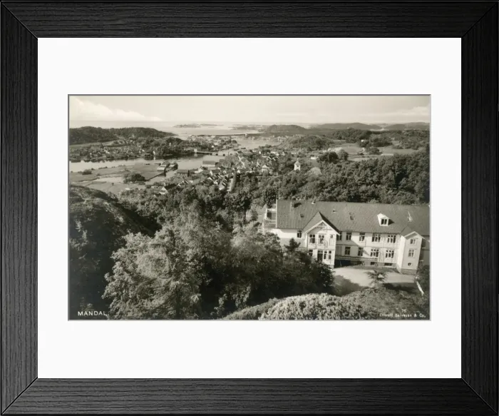 Framed Print : Aerial view of Mandal, Vest-Agder, Norway Framed Print : Aerial view of Mandal, Vest-Agder, Norway