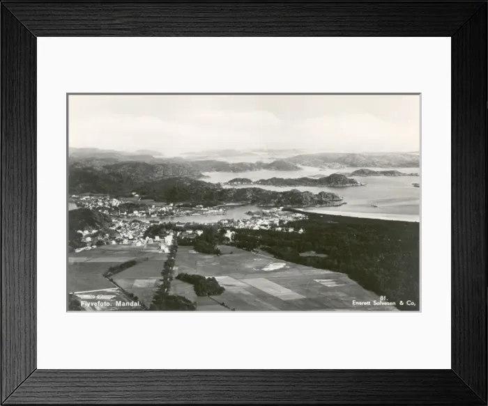 Framed Print : Aerial view of Mandal, Vest-Agder, Norway Framed Print : Aerial view of Mandal, Vest-Agder, Norway