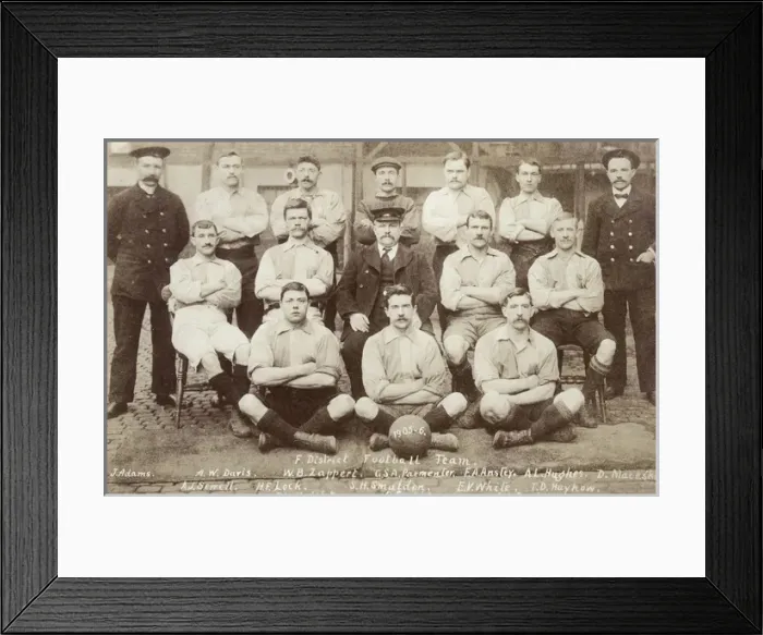Framed Print : London Fire Brigade F District FC football team Framed Print : London Fire Brigade F District FC football team
