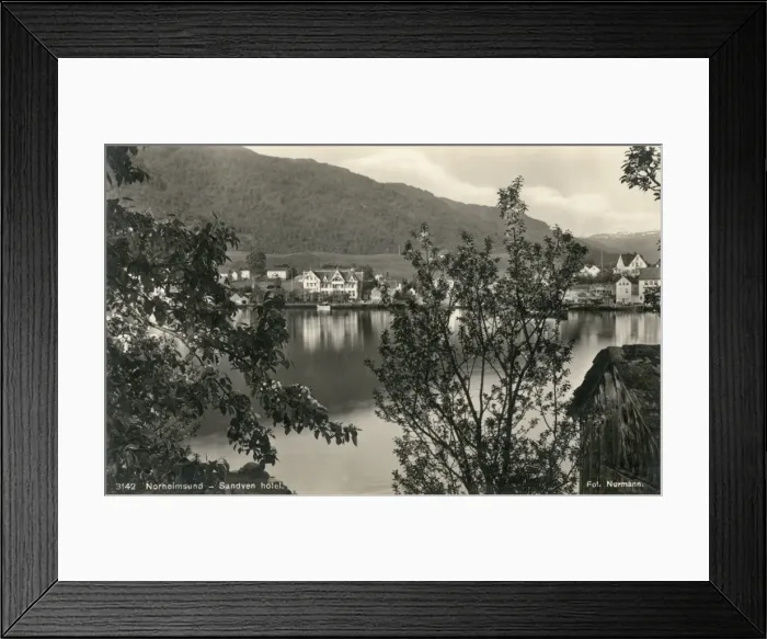 Framed Print : View of the Sandven Hotel, Norheimsund, Norway Framed Print : View of the Sandven Hotel, Norheimsund, Norway