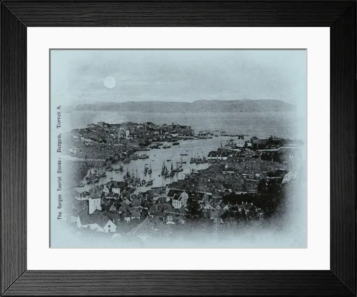 Framed Print : Aerial view of the harbour, Bergen, Norway Framed Print : Aerial view of the harbour, Bergen, Norway