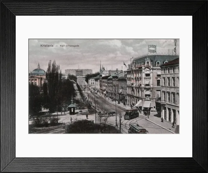 Framed Print : View of Karl Johansgade, Oslo, Norway Framed Print : View of Karl Johansgade, Oslo, Norway