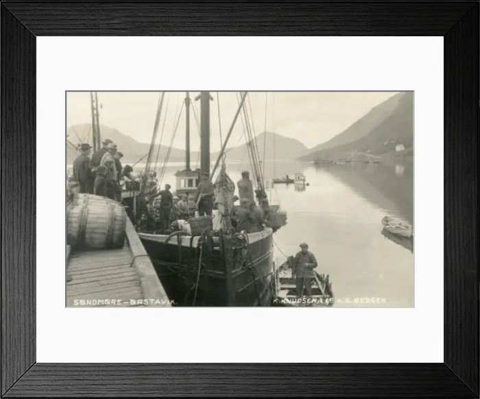 Framed Print : Fishing boat at the jetty, Sondmore, Orstavik, Norway Framed Print : Fishing boat at the jetty, Sondmore, Orstavik, Norway