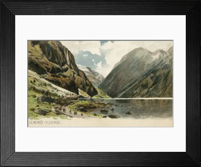 Framed Print : View of Naerofjord (Naeroyfjord), Aurland, Norway Framed Print : View of Naerofjord (Naeroyfjord), Aurland, Norway
