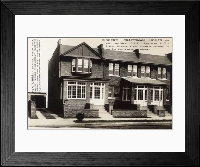 Framed Print : Singers Craftsman Homes, Brooklyn, New York, USA Framed Print : Singers Craftsman Homes, Brooklyn, New York, USA