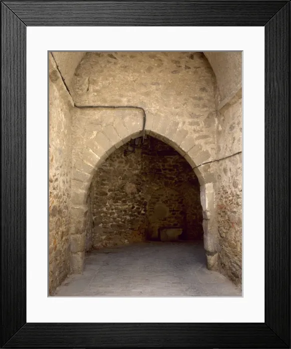 Framed Print : Spain. Buitrago del Lozoya. Pointed arch of the Clock Framed Print : Spain. Buitrago del Lozoya. Pointed arch of the Clock