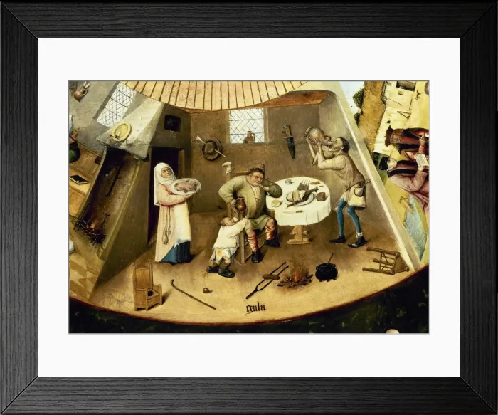 Framed Print : Table of the Seven Deadly Sins by Hieronymus Bosch Framed Print : Table of the Seven Deadly Sins by Hieronymus Bosch