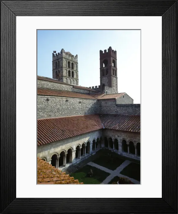 Framed Print : France. Elne Cathedral. Cloister. 12th-14th Framed Print : France. Elne Cathedral. Cloister. 12th-14th