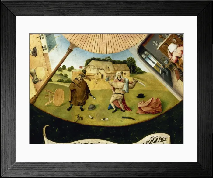 Framed Print : Table of the Seven Deadly Sins by Hieronymus Bosch Framed Print : Table of the Seven Deadly Sins by Hieronymus Bosch