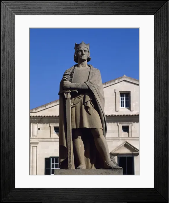 Framed Print : Statue of King Alfonso III of Aragon (1265-1291) called Framed Print : Statue of King Alfonso III of Aragon (1265-1291) called