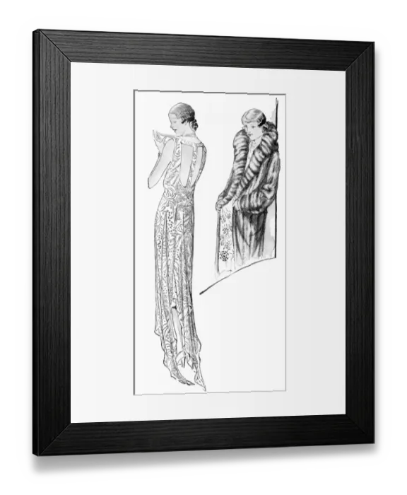 Framed Print : Evening gown and fur coat Framed Print : Evening gown and fur coat