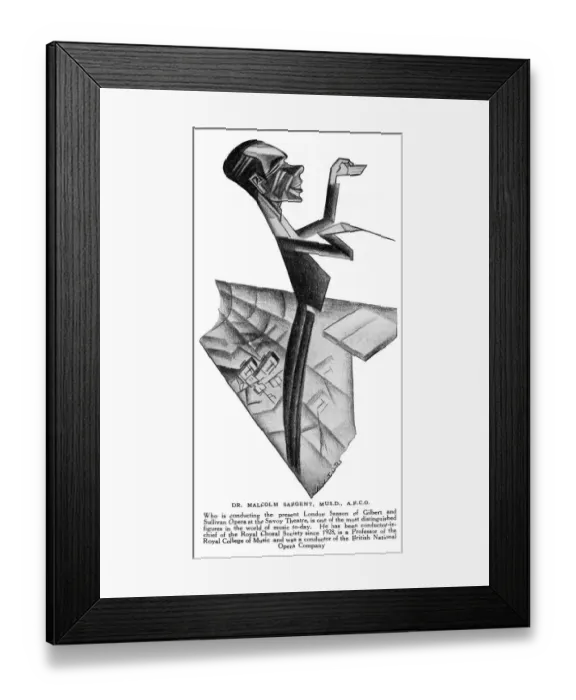 Framed Print : Dr. Malcolm Sargent by Autori Framed Print : Dr. Malcolm Sargent by Autori