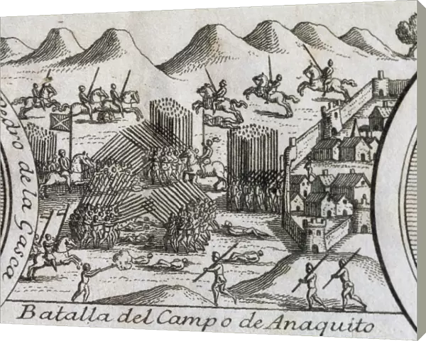 Spanish Conquest of Peru. Battle of Anaquito or Inaquito