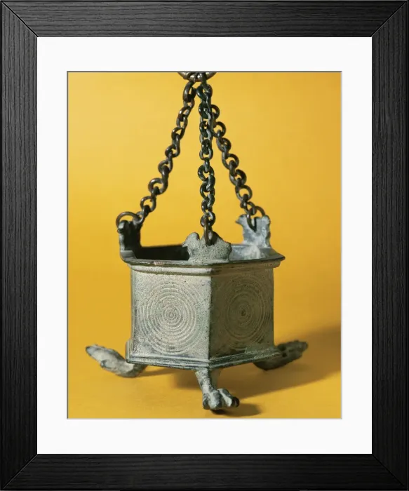 Framed Print : Censer. From Sant Feliu of Lledo. 6th-7th centuries Framed Print : Censer. From Sant Feliu of Lledo. 6th-7th centuries