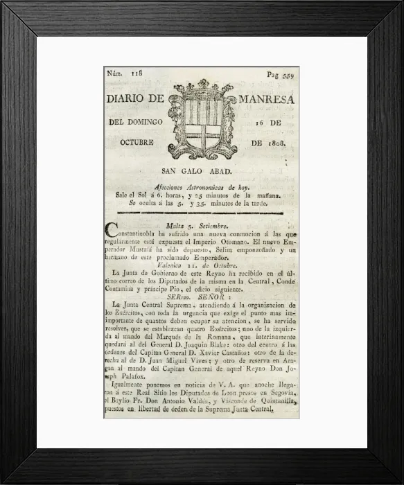 Framed Print : Journal of Manresa. Number 118. Page 559. October 16 Framed Print : Journal of Manresa. Number 118. Page 559. October 16