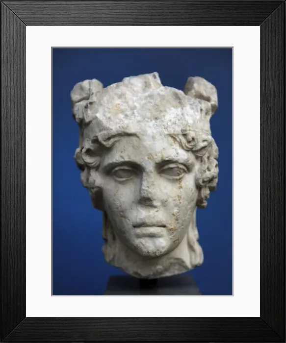 Framed Print : Athena Parthenos. Amelia, Italy. AD 100-150. Bust Framed Print : Athena Parthenos. Amelia, Italy. AD 100-150. Bust