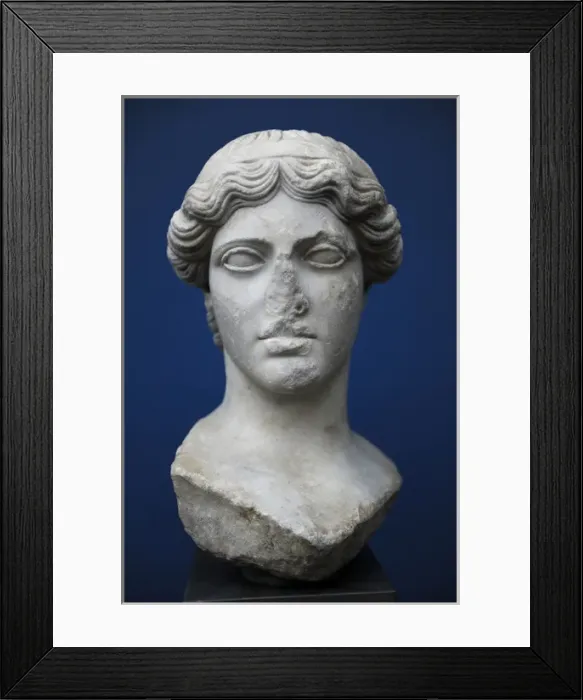 Framed Print : Kybele. Italy. 1st century AD. Bust. Marble Framed Print : Kybele. Italy. 1st century AD. Bust. Marble