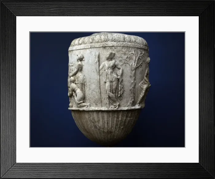 Framed Print : Fragment of a Krater. Italy 30-20 BC. Marble. Artemis Framed Print : Fragment of a Krater. Italy 30-20 BC. Marble. Artemis