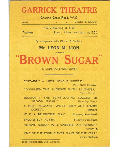Brown Sugar by Lady Arthur Lever