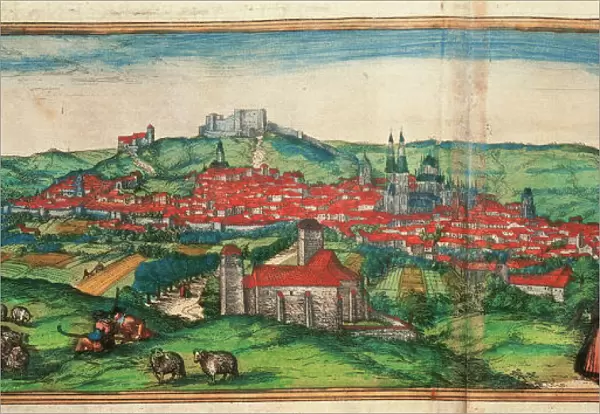 Spain. Castile and Leon. Burgos. Map, 1576 at Civitates