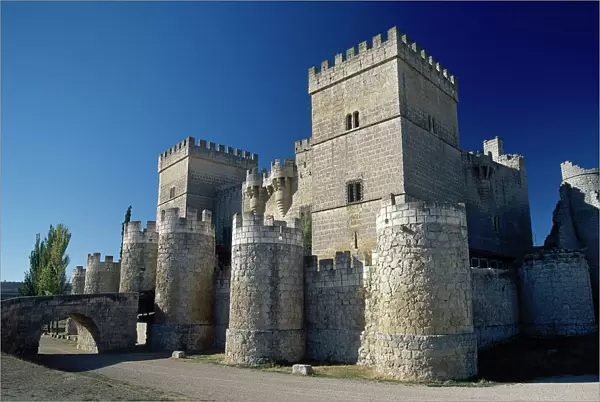 Spain. Ampudia. Medieval Castle. 15th century fortress