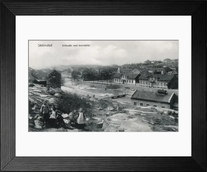 Framed Print : Children near river, Stromstad, Vastra Gotaland, Sweden Framed Print : Children near river, Stromstad, Vastra Gotaland, Sweden