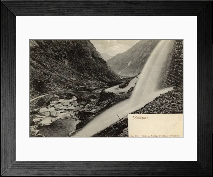 Framed Print : Napoleons Bridge - Schollenen Gorge, Switzerland Framed Print : Napoleons Bridge - Schollenen Gorge, Switzerland