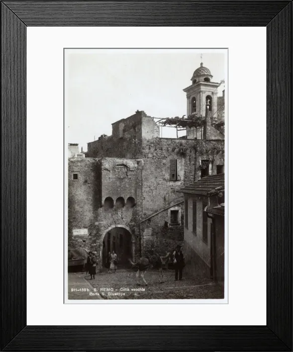Framed Print : Italy - San Remo - The S. Giuseppe Gate - Old City Framed Print : Italy - San Remo - The S. Giuseppe Gate - Old City