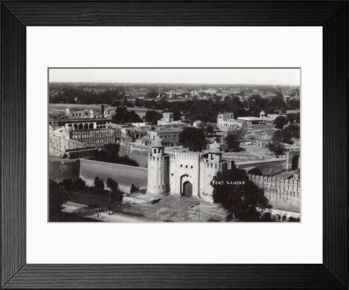 Framed Print : Fort Lahore, Lahore, Punjab, British India Framed Print : Fort Lahore, Lahore, Punjab, British India