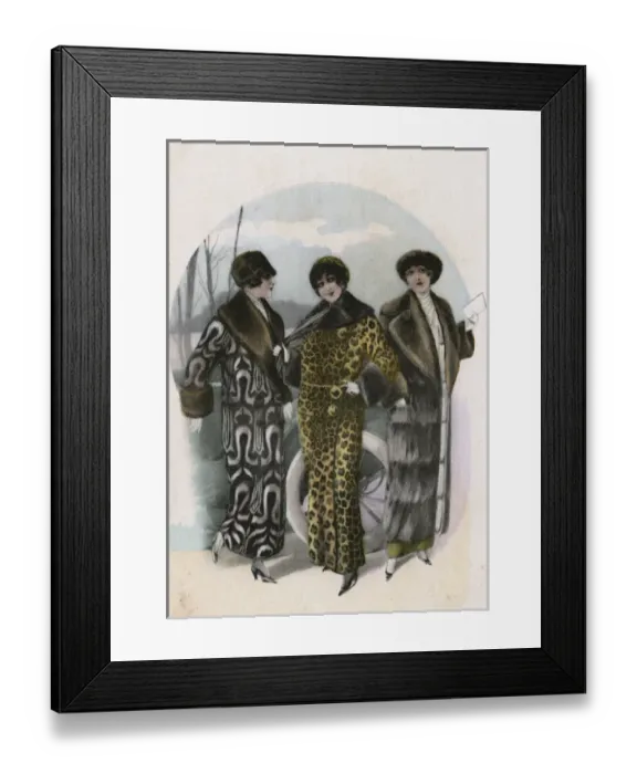Framed Print : Stylish Austrian Ladies in highly fashionable attire Framed Print : Stylish Austrian Ladies in highly fashionable attire