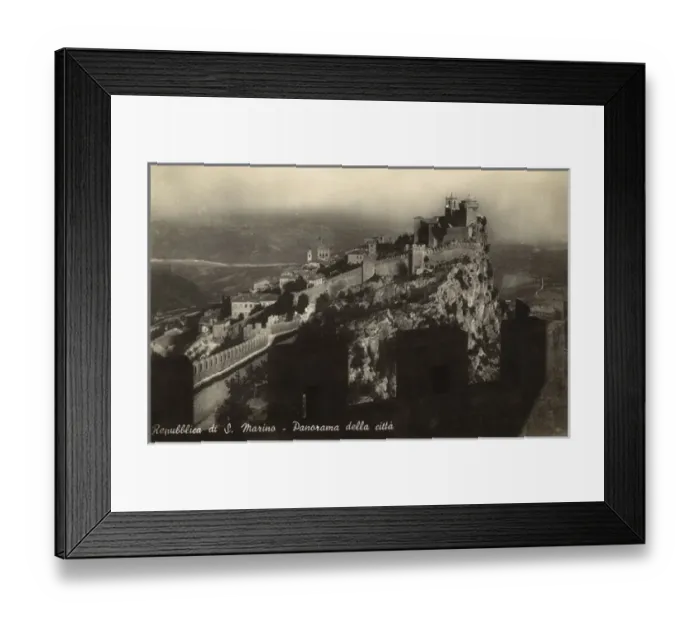 Framed Print : San Marino - Panorama of The City and Defensive Walls Framed Print : San Marino - Panorama of The City and Defensive Walls