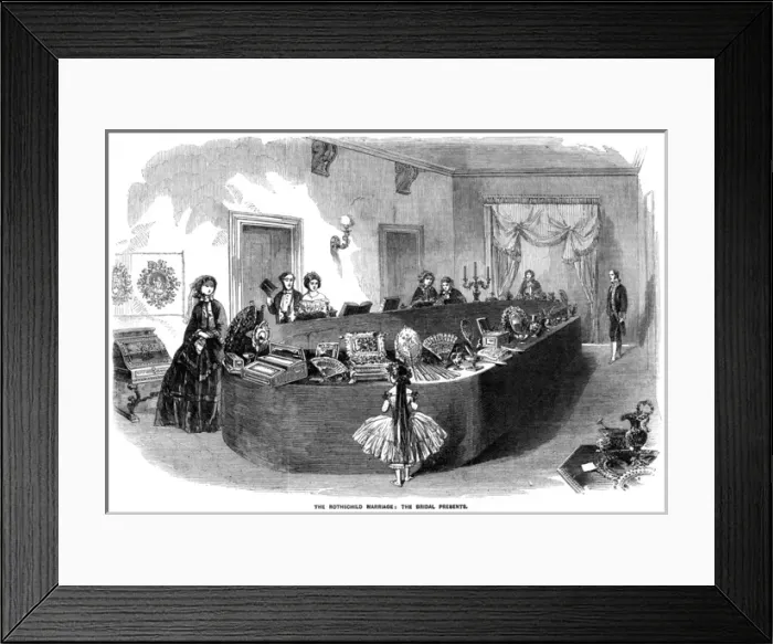 Framed Print : The Rothschild Marriage: the bridal presents Framed Print : The Rothschild Marriage: the bridal presents