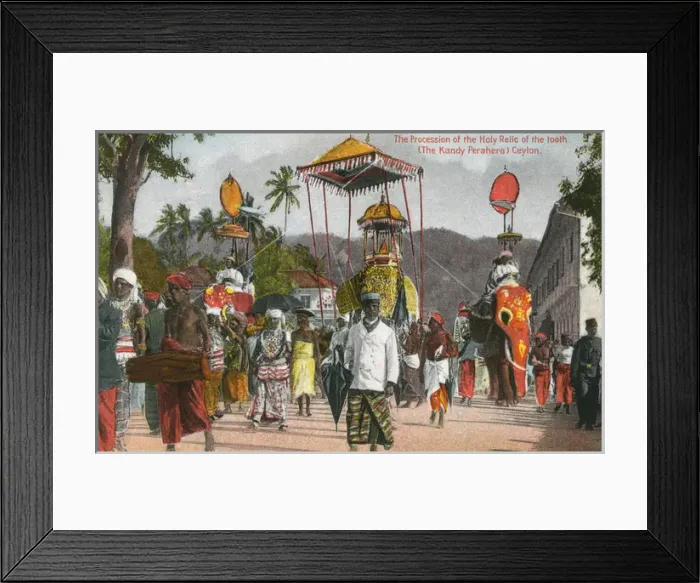Framed Print : Procession, Holy Relic of the Tooth, Ceylon (Sri Lanka) Framed Print : Procession, Holy Relic of the Tooth, Ceylon (Sri Lanka)