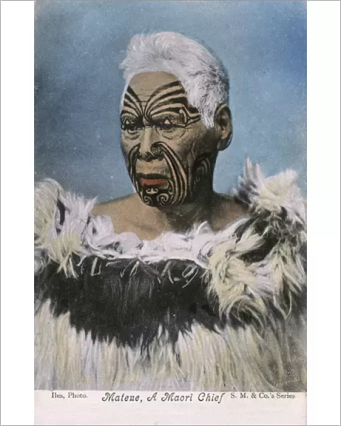 Matene Te Nga, Chief of the Ngati Maru Tribe, New Zealand