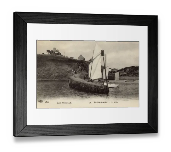 Framed Print : France - Brittany - The Emerald Coast - Saint-Briac - Jetty Framed Print : France - Brittany - The Emerald Coast - Saint-Briac - Jetty