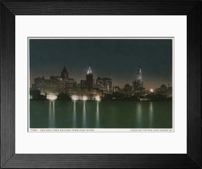 Framed Print : The New York Skyline from the East River Framed Print : The New York Skyline from the East River