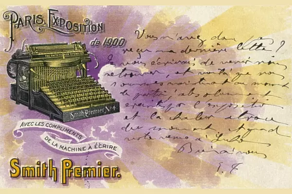 Smith Premier Typewriter No. 4 - at The Paris Exposition 1900