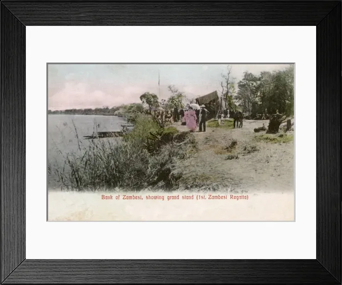 Framed Print : Bank of Zambezi River, Northern Rhodesia, Southern Africa Framed Print : Bank of Zambezi River, Northern Rhodesia, Southern Africa