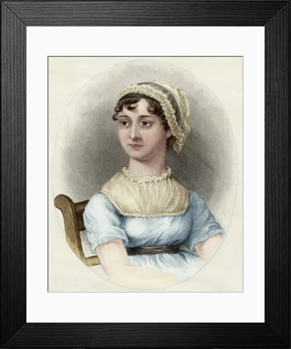 Framed Print : Jane Austen - English novelist Framed Print : Jane Austen - English novelist