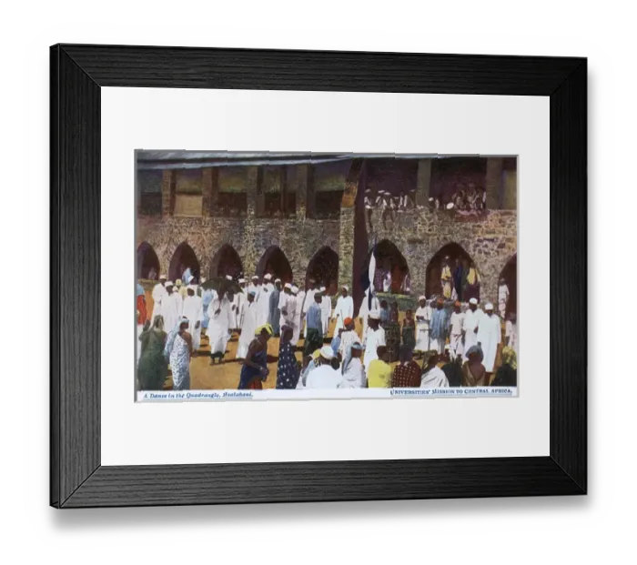 Framed Print : Dance in the Quadrangle, Msalabani, Nyasaland Framed Print : Dance in the Quadrangle, Msalabani, Nyasaland