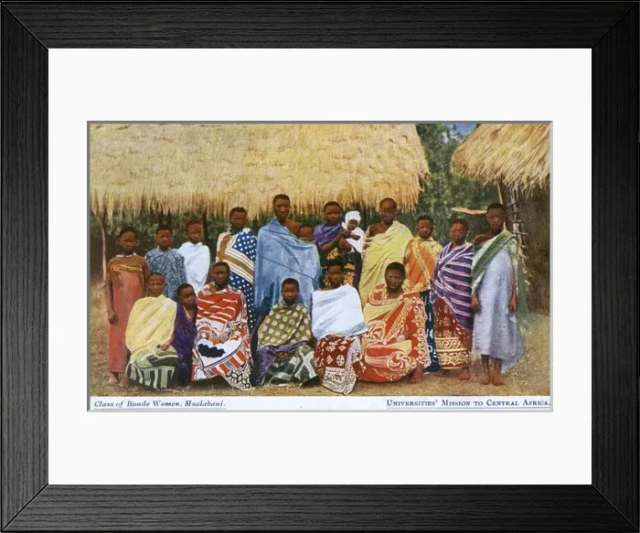 Framed Print : Class of Bonde Women, Msalabani, Nyasaland Framed Print : Class of Bonde Women, Msalabani, Nyasaland