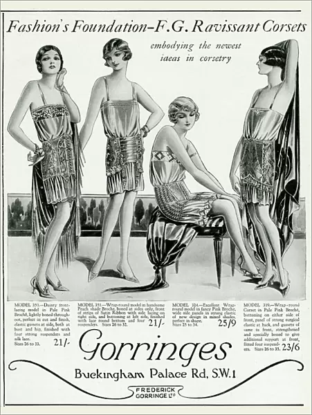 Advert for Gorringes womens underwear 1927
