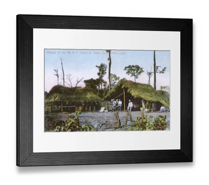 Framed Print : Grass huts in Rotifunk, Sierra Leone, West Africa Framed Print : Grass huts in Rotifunk, Sierra Leone, West Africa