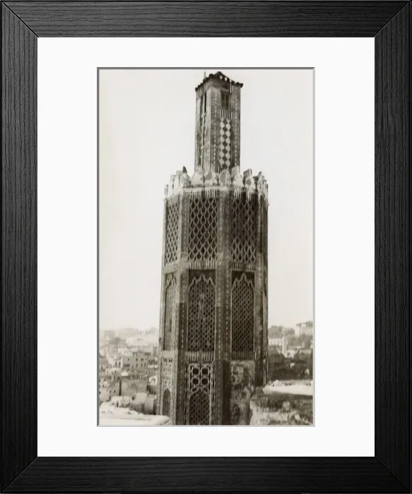 Framed Print : Morocco, Tangier, octagonal minaret on Kasbah Mosque Framed Print : Morocco, Tangier, octagonal minaret on Kasbah Mosque