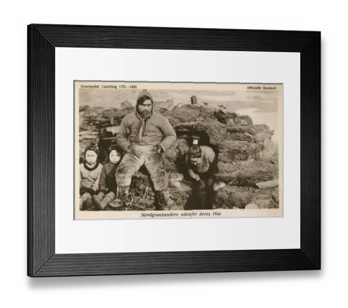 Framed Print : Greenland - 200 years of Danish control - Family and House Framed Print : Greenland - 200 years of Danish control - Family and House