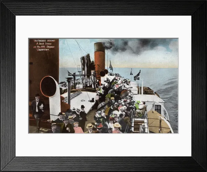 Framed Print : Deck Scene on NRL (Niagara River Line) Steamer Chippewa Framed Print : Deck Scene on NRL (Niagara River Line) Steamer Chippewa