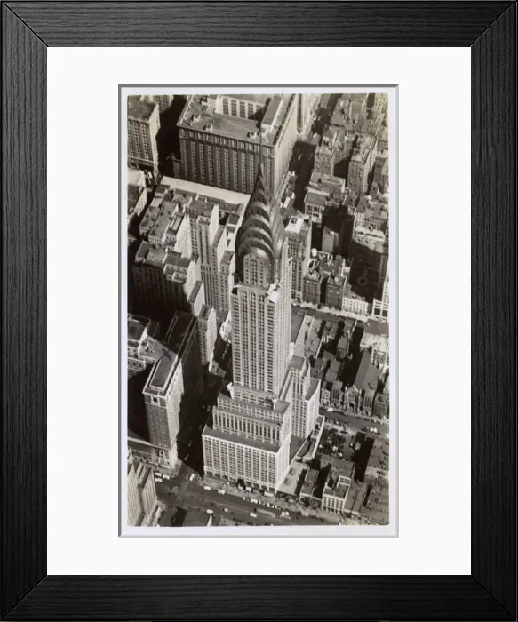 Framed Print : Aerial View of the Chrysler Building - New York City, USA Framed Print : Aerial View of the Chrysler Building - New York City, USA